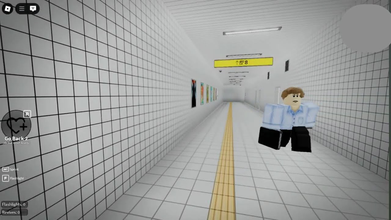 Playing THE EXIT 8 on Roblox