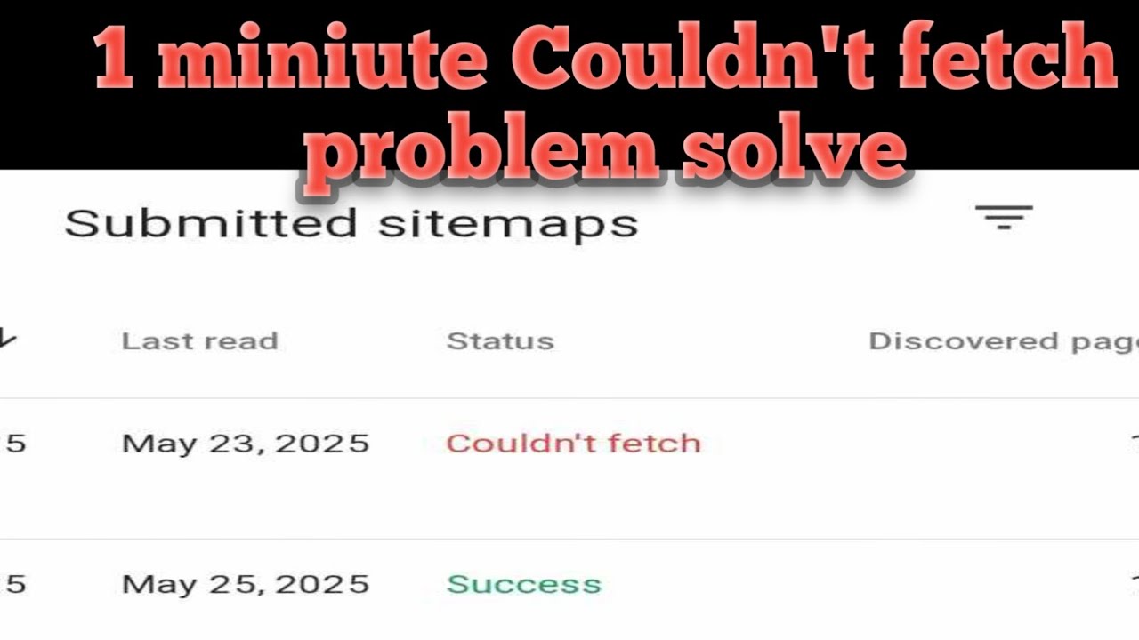 sitemap couldn't fetch in Google search console। Sitemap couldn’t fetch error problem solved