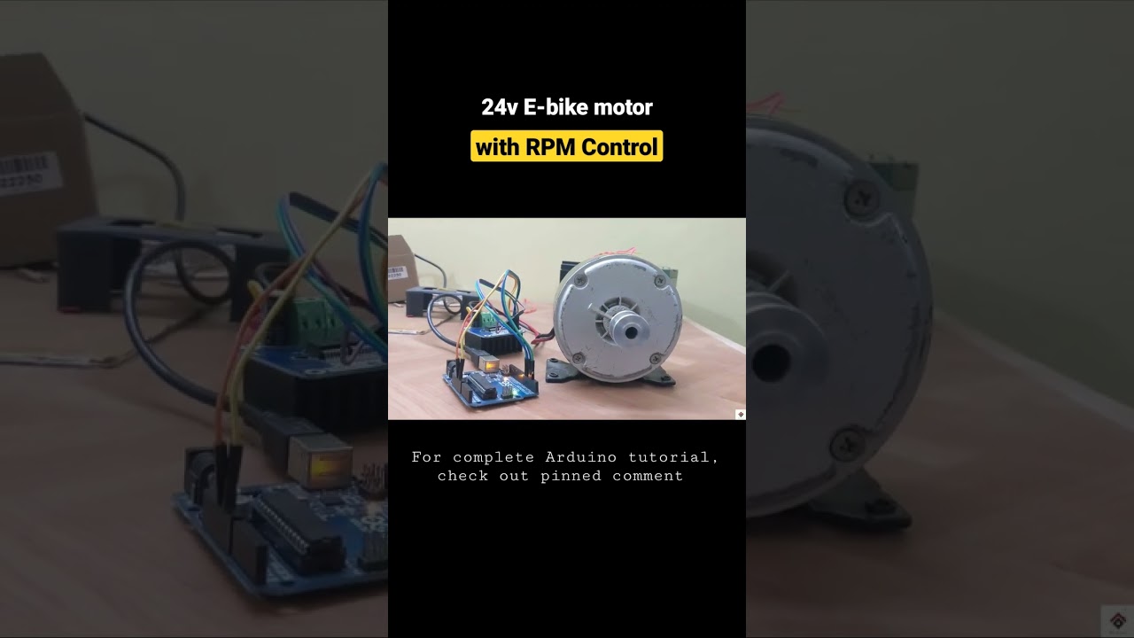 Control HIGH Current motor using Arduino & BTS7960 motor driver, E-Bike motor speed control #shorts
