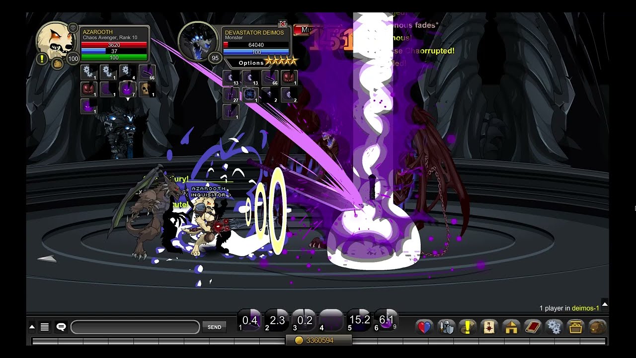 AQW | Devastator Deimos solo with ◥Chaos Avenger◤