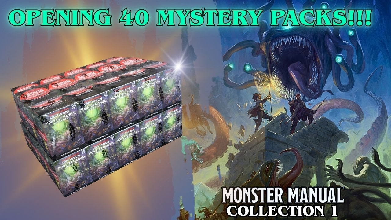 Opening 40 Mystery boxes of D&D Icons of the Realms : Monster Manual Collection 1!!!