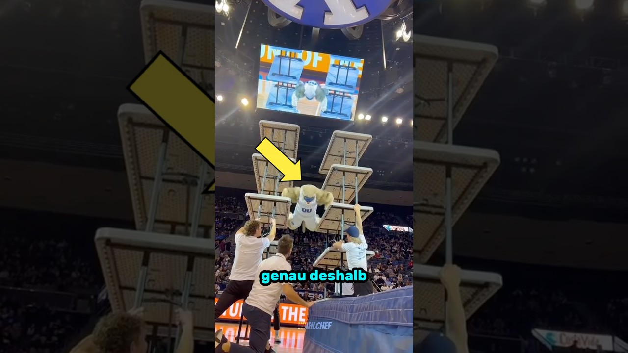 Dieser Typ hat mehr Kraft als Hulk (Cr: cosmo_cougar) #kraft #hulk #maskottchen #basketball