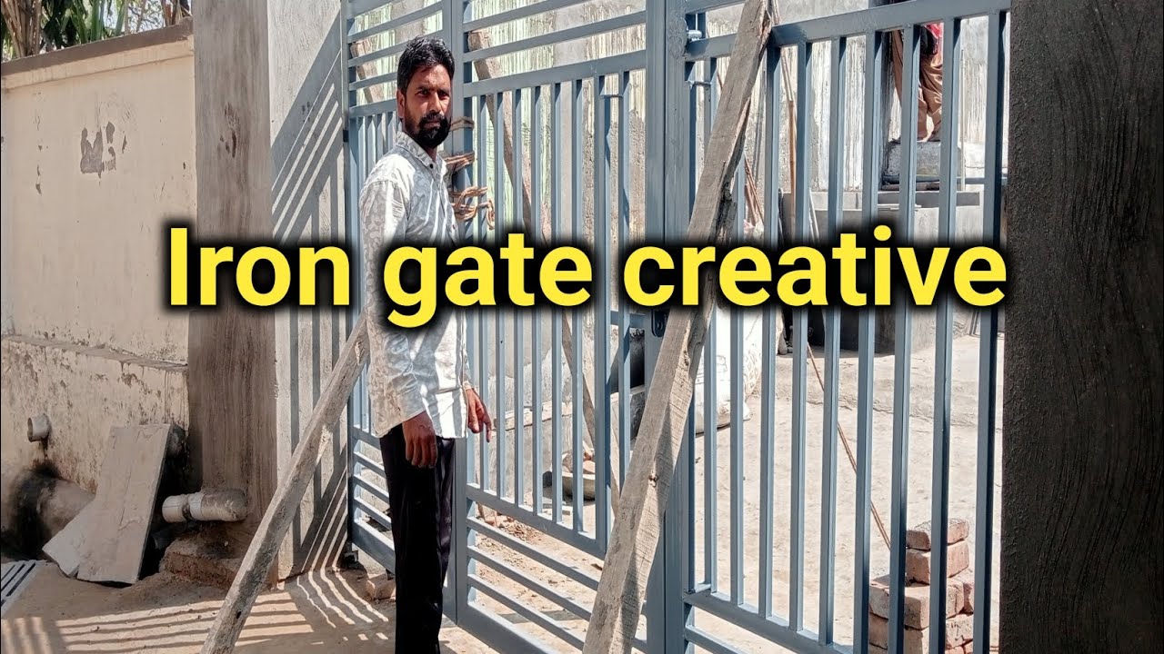 Technology iron gate construction  / fornt desing / iron gate👷‍♂️fitting main entru🏠🏠