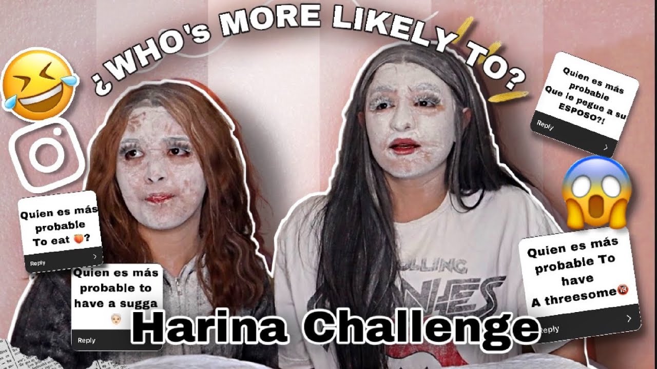 QUIEN ES MAS PROBABLE QUE? Harina Challenge con Gabbi Aguayo 😂 // blancaj