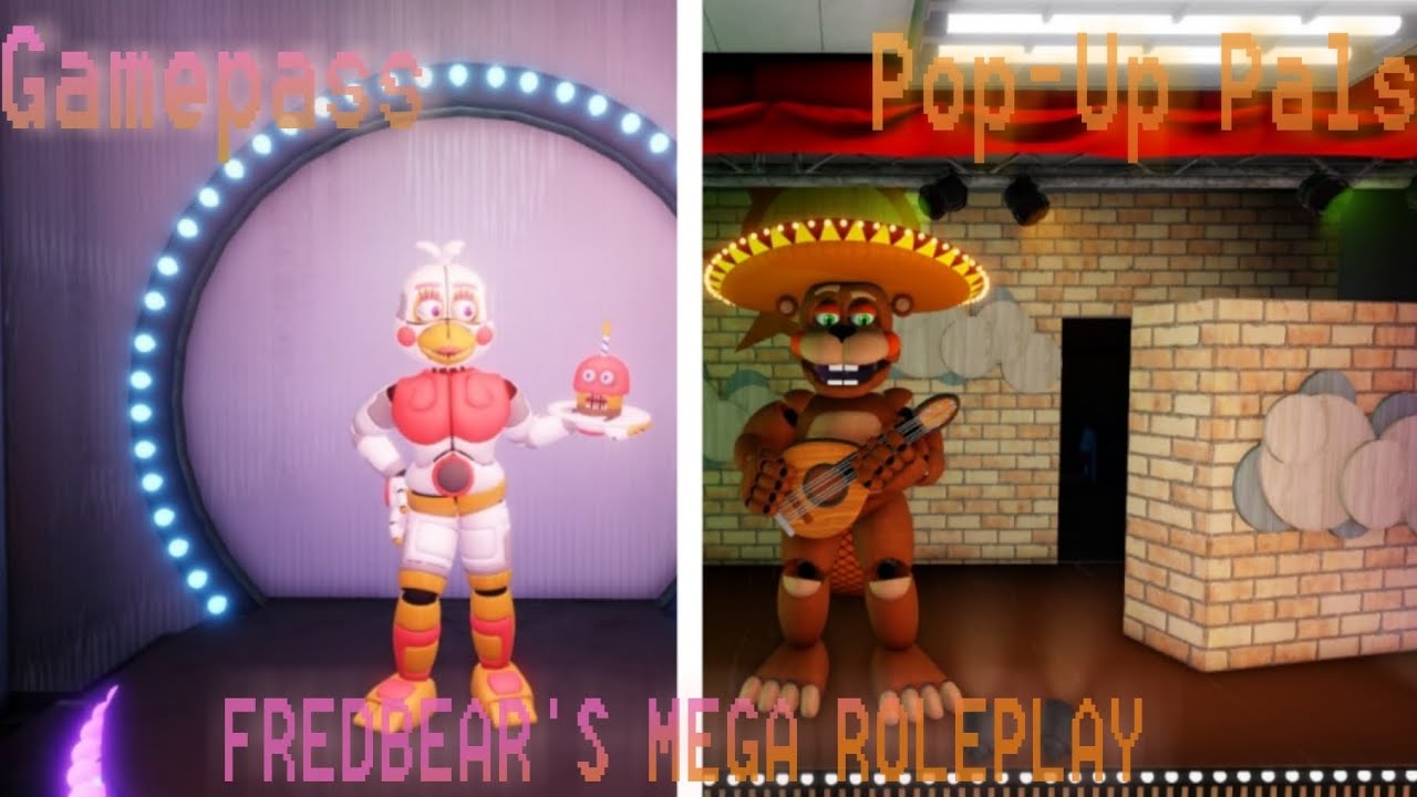 SHOWCASE GAMEPASS Pop-Up Pals //Roblox Fredbear Mega Roleplay