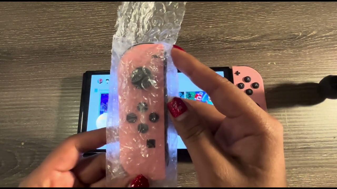Pastel Pink Nintendo Switch Joy Con Unboxing 🌷💗👛