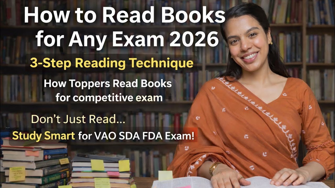 How to Read Books Effectively for VAO, SDA & FDA Exams ಪರೀಕ್ಷೆಗಾಗಿ ಪುಸ್ತಕ ಓದುವ ಸಂಪೂರ್ಣ ಮಾರ್ಗದರ್ಶಿ