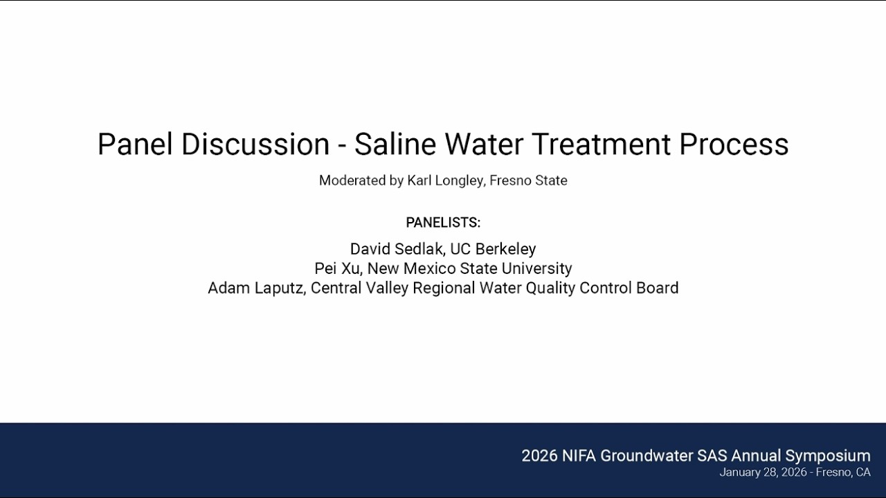A Discussion on Saline Water Treatment Processes — David Sedlak, Pei Xu, & Adam Laputz