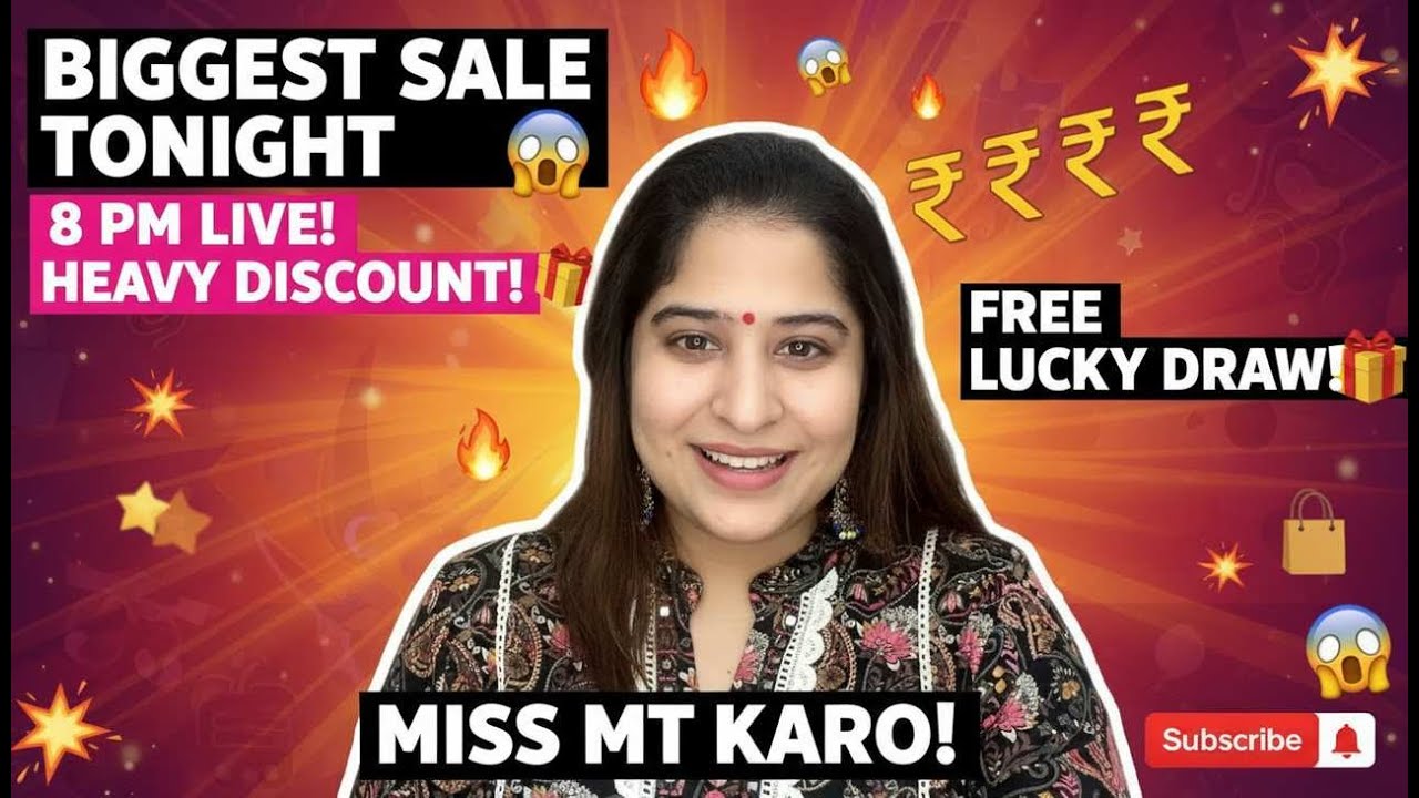 Mega Sale Tonight 🔥 8:00 PM Best Discount 💥 + Free Lucky Draw 🎁