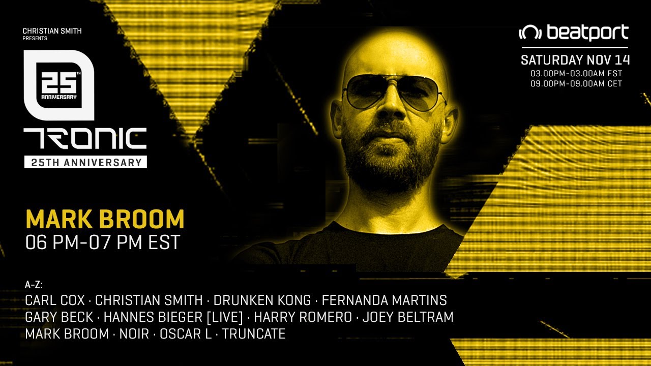 Mark Broom DJ set - Tronic 25th Anniversary | @Beatport Live