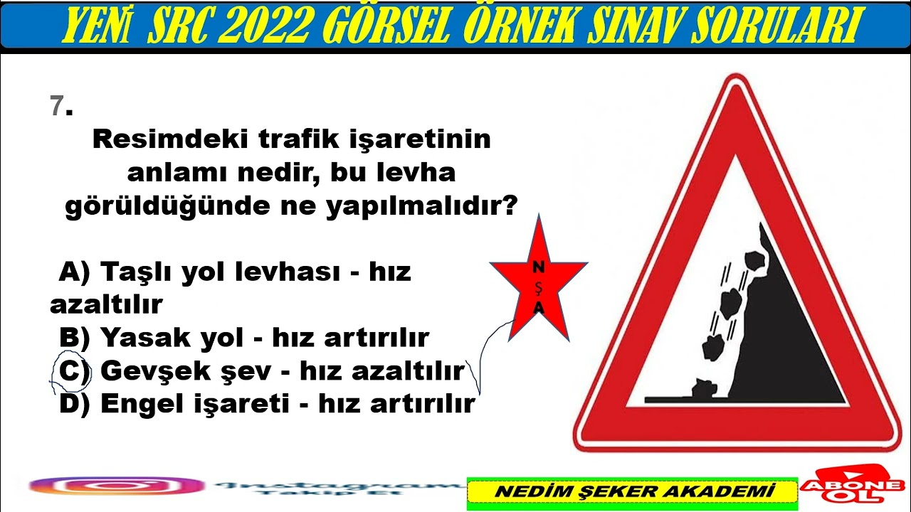 #SRC1234 UYGULAMA SINAVI &Ccedil;IKMIŞ SORULAR #SRC1234 G&Ouml;RSEL SINAV &Ccedil;IKMIŞ SORULAR #EHLİYETALIYOR-2022-06