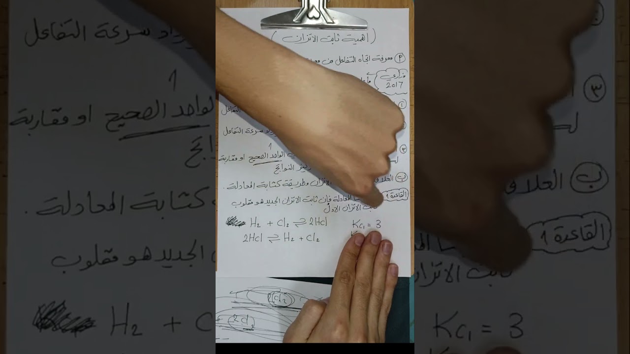الفصل الثاني / اهمية ثابت الاتزان
