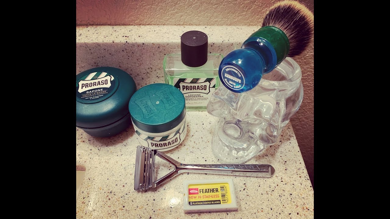 &ldquo;Kensurfs&rdquo; Summer 2019 Shave Brush from DSCosmetic. Leaf Razor, Feather Blades & Proraso