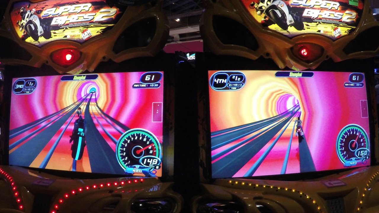 Let's Play Super Bikes 2 Player Arcade Gaming Versus Challenge レースゲーム