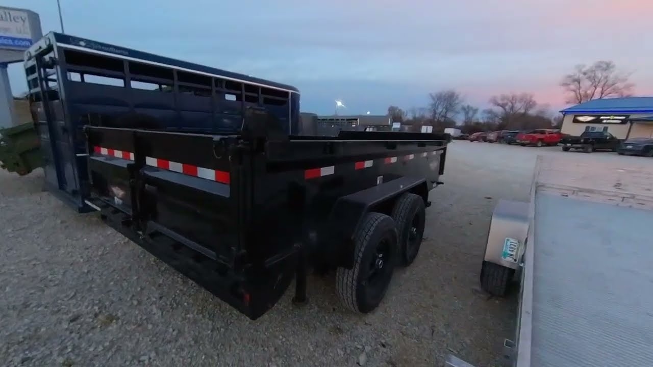 2025 H&H 83 x 14 Industrial Dump -DBW-14K GVWR, Scissor Lift, Hydraulic Jack, Fork Tubes, #HH613539