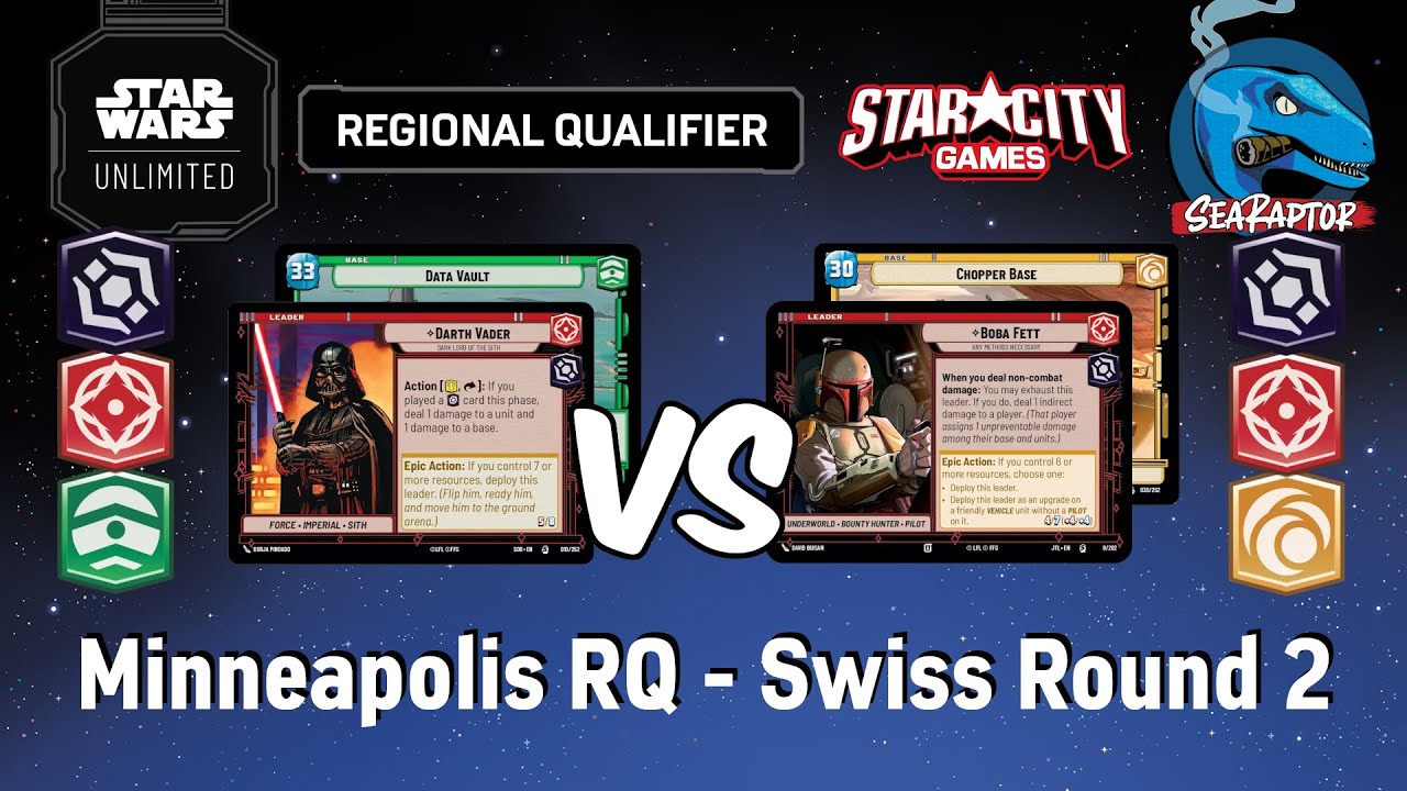 Star Wars Unlimited - Set 4 Minneapolis RQ - Round 2: Darth Vader (JTL) vs. Boba Fett (JTL)