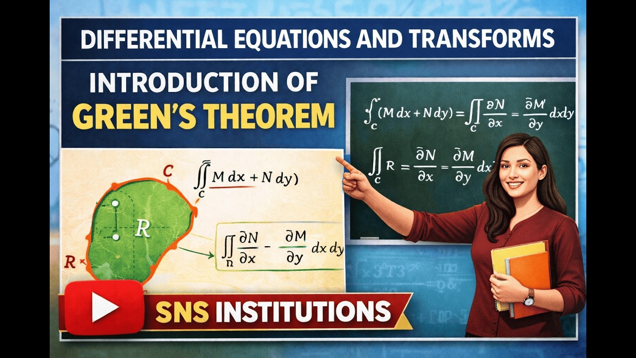 Problems on Green's Theorem | Differential Equations and Transforms | SNS Institutions