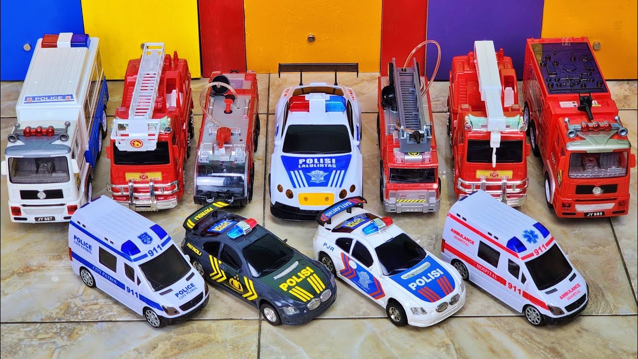 Banyak Sekali Mobil Pemadam Kebakaran, Firefighter, Fire Engine, Ambulance, Ambulans, Mobil Polisi
