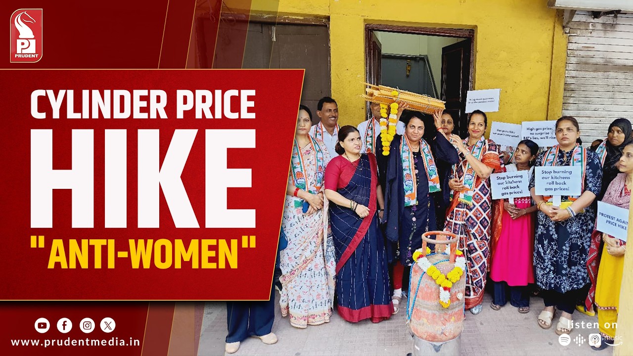 Congress Protests LPG Price Hike on Women’s Day