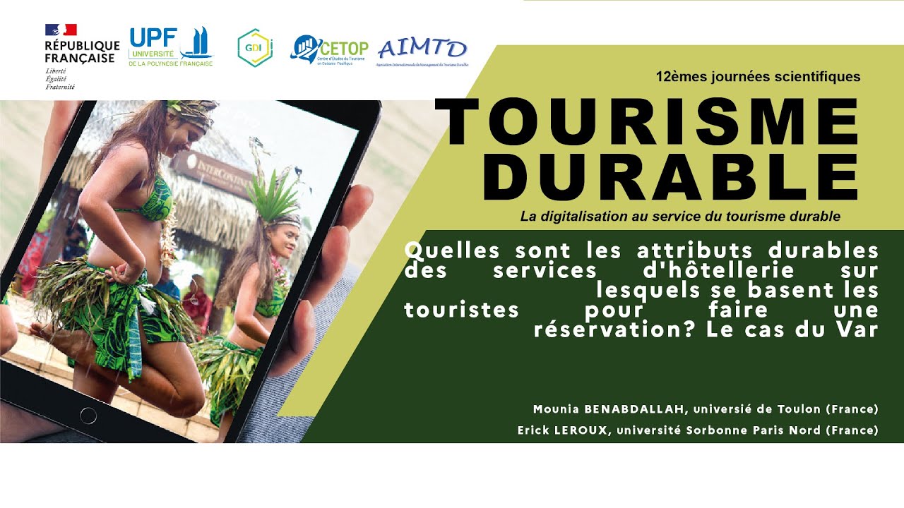 Quelles sont les attributs durables des services d'hôtellerie sur lesquels se basent les touristes