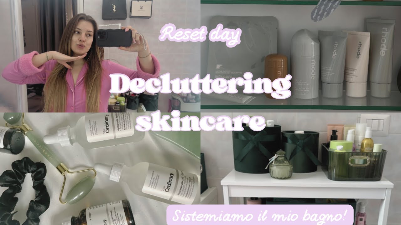 DECLUTTERING SKINCARE 🫧 | sistemiamo il mio bagno 😰🤍
