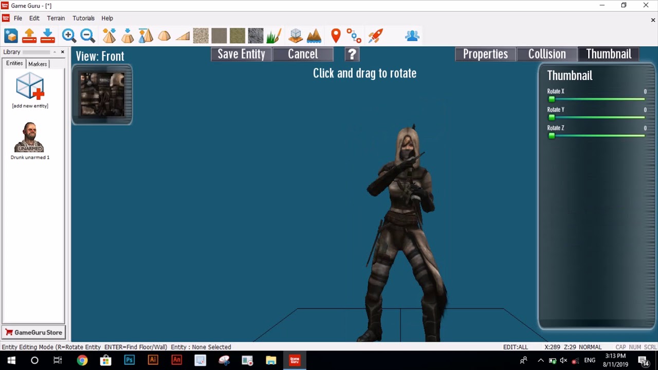 how to import a model in game guru