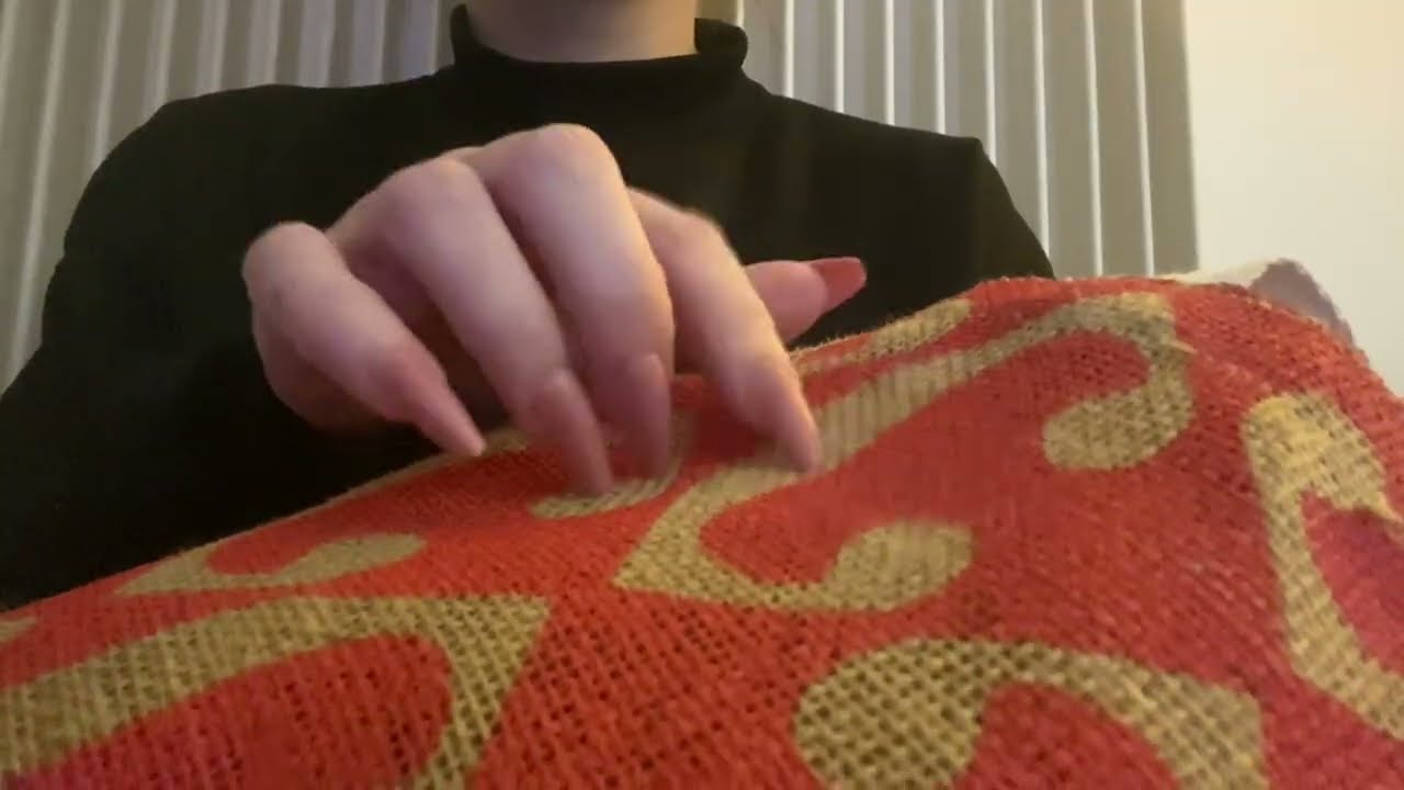 ASMR | Scratching on a burlap bag 👜 textured fabric sounds no talking
