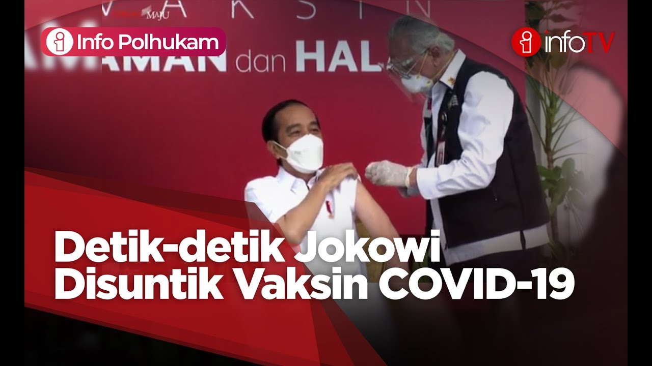 Detik detik Jokowi Disuntik Vaksin COVID 19