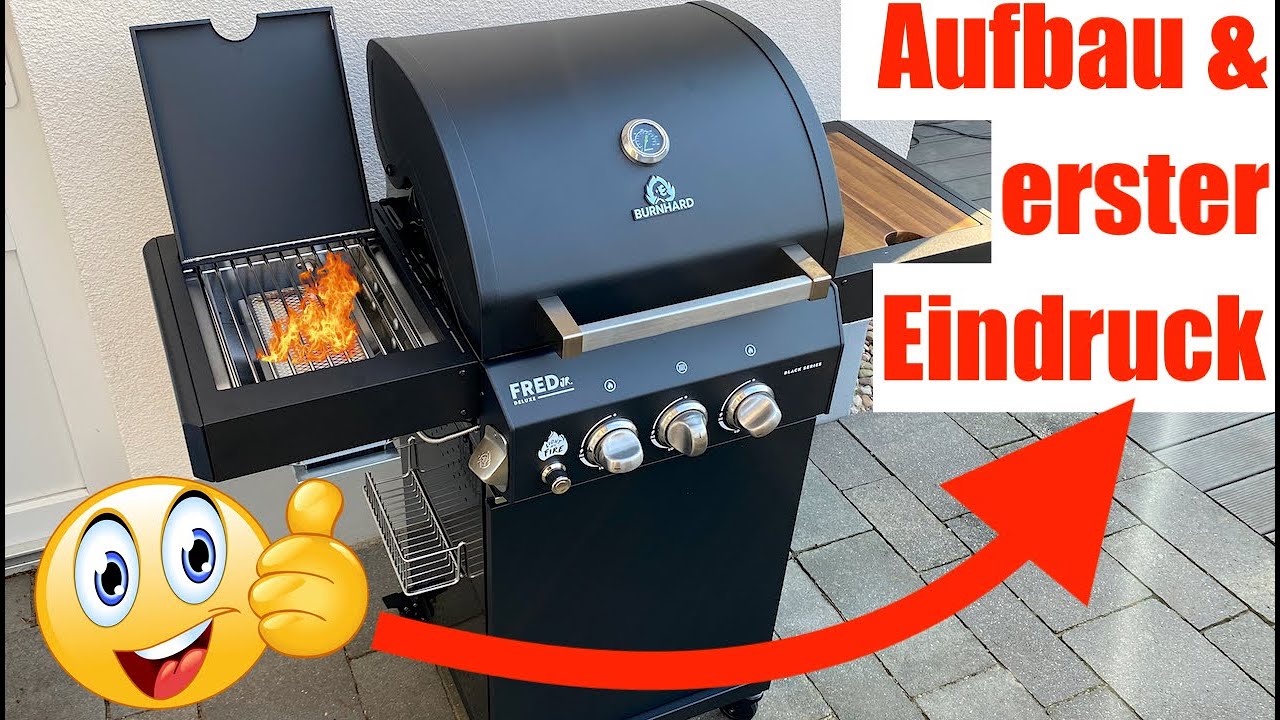 FRED Jr.  Black Series Gasgrill mit 900°C Infrarot Keramikbrenner  - Aufbau und erster Eindruck