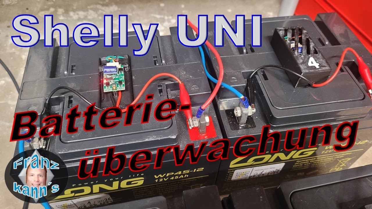 Shelly Uni - Spannungs- und Temperaturüberwachung an Batterien