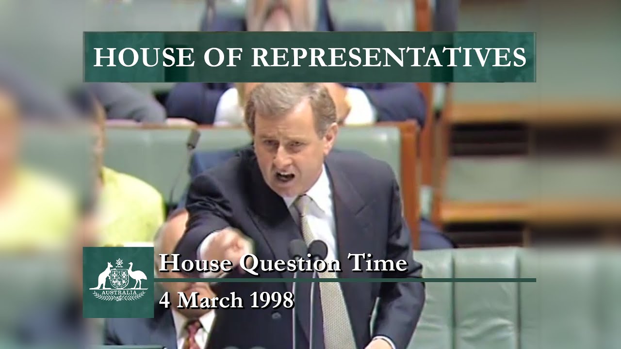 House Question Time - 4 March 1998 (The Rt Hon Ian Sinclair's first day as Speaker)