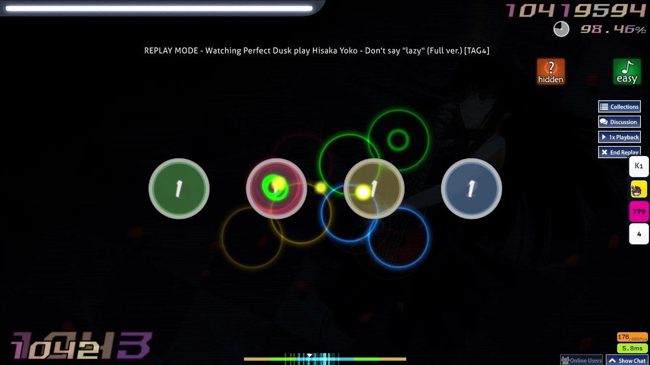 osu! - Don't say lazy [TAG4] +EZHDTD 98.49% FC, first ever EZHD FC, #4