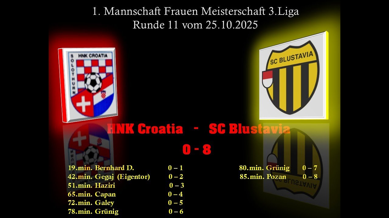 1.Mannschaft Meisterschaft 3.Liga  HNK Croatia - SC Blustavia