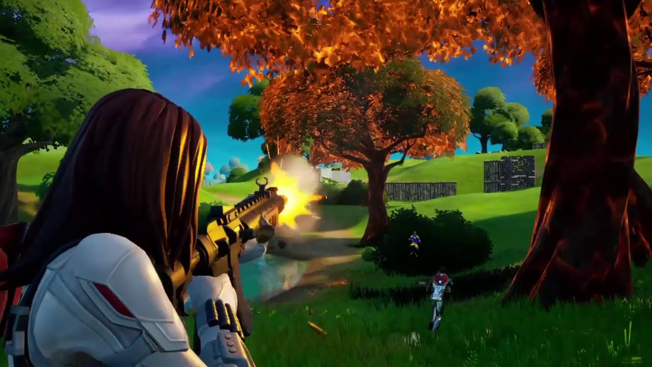 |Fortnite|Black widow skin! (white outfit) Squad Victory