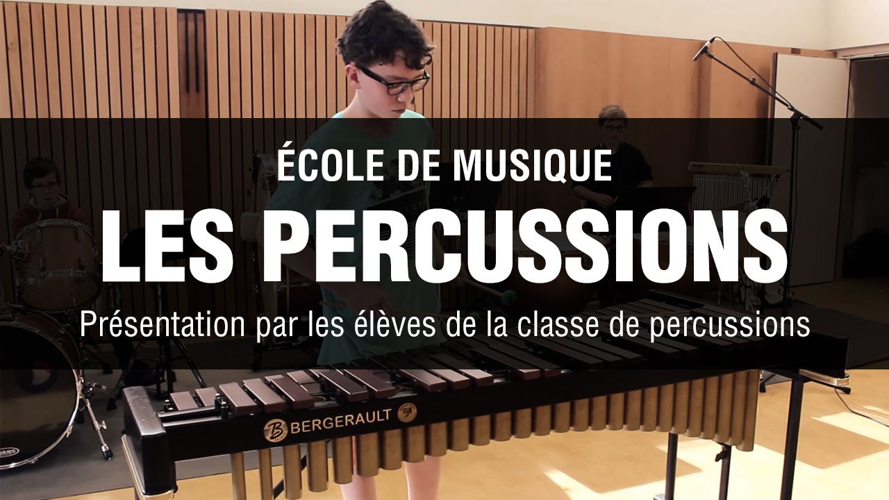Présentation des percussions par les élèves de l'école de musique de Drusenheim