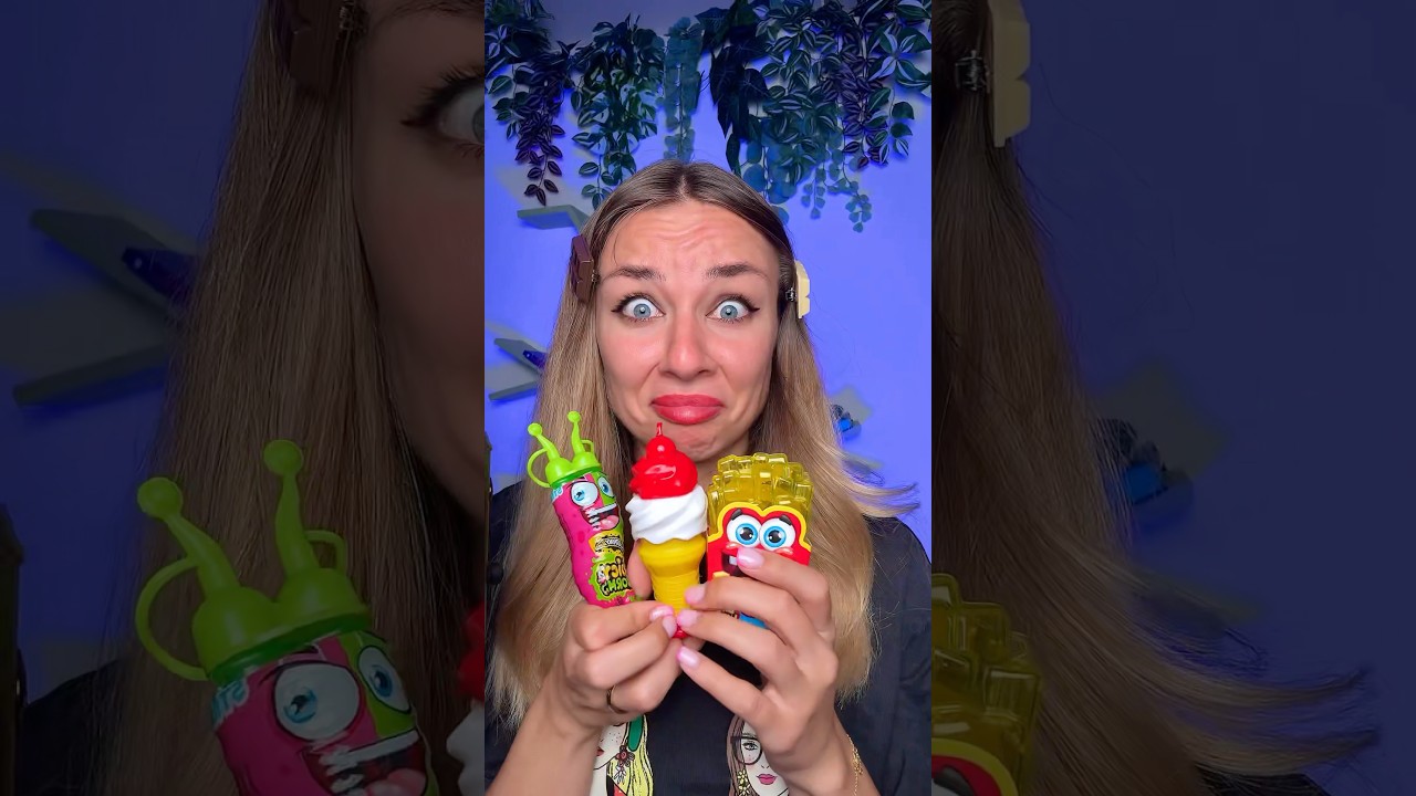 Eating weird sour candies 🤢