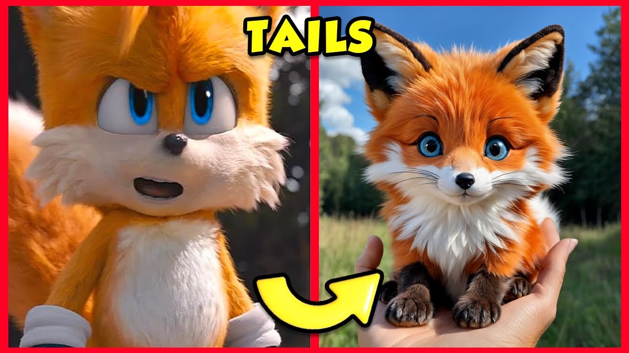 SONIC 3 en la VIDA REAL😱+ ¡ADIVINA LA VOZ! 😀Sonic🔵Tails🧡Shadow🖤Amy Rose🎀