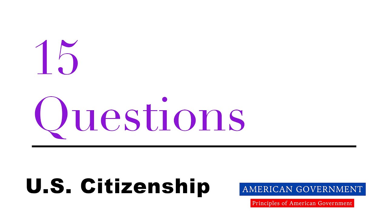 Most People Fail These U.S. Citizenship Government Questions | Part A Practice
