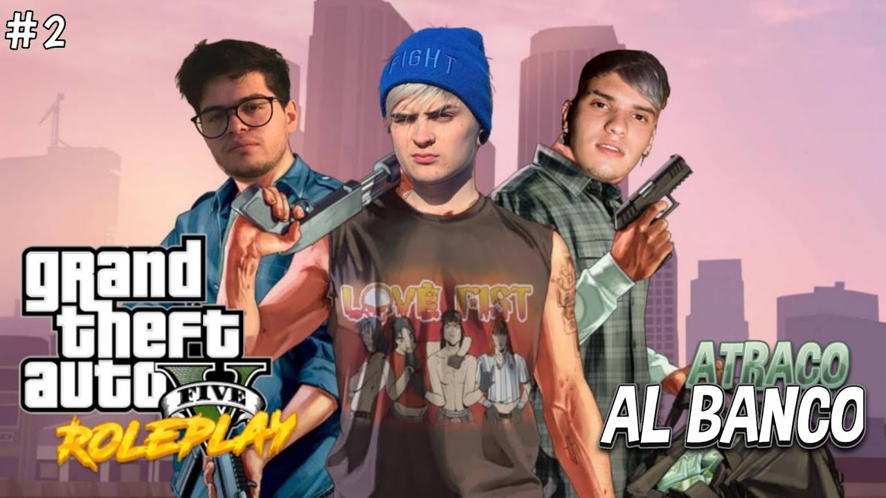 Lo Mejor del Atraco al Banco de Lit Killah , Dani Ribba y El Demente en GTA V Roleplay Episodio #2