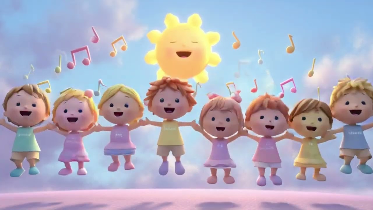 Hello, Hello, Happy Day. Kids Nursery rhymes #learningpoem #kidsanimation