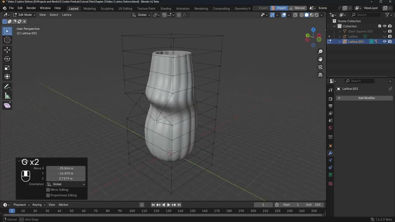 10. Решетки в Blender &mdash; это универсальные инструменты для деформации, масштабирования и искажения...