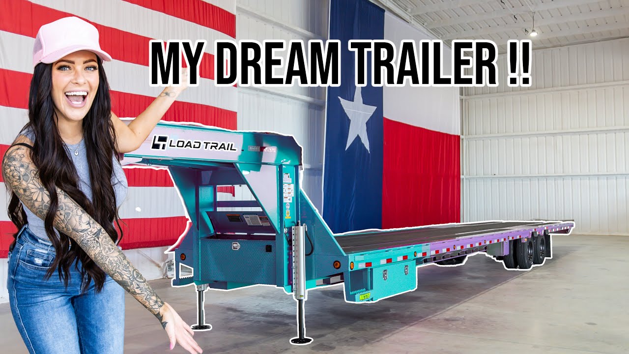 My BRIGHT Custom 44ft Load Trail Gooseneck Trailer!!!!!