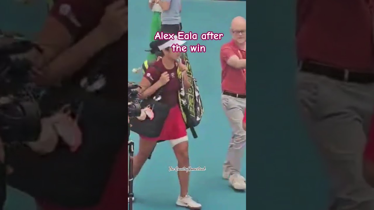 Alex Eala after the win...