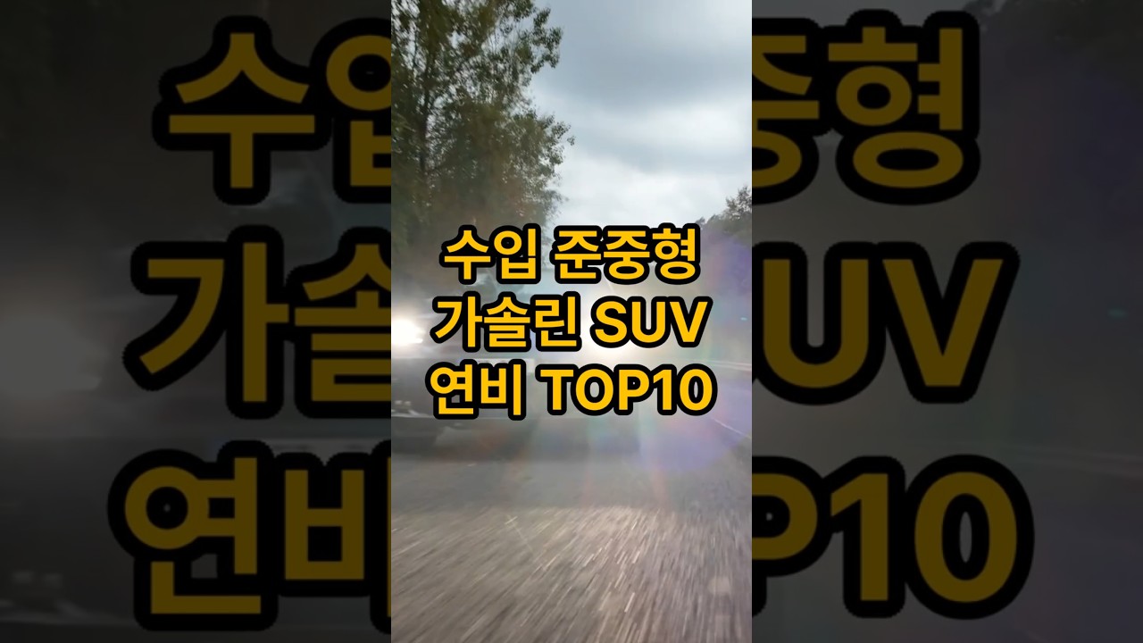 수입 준중형 가솔린SUV 연비 TOP10