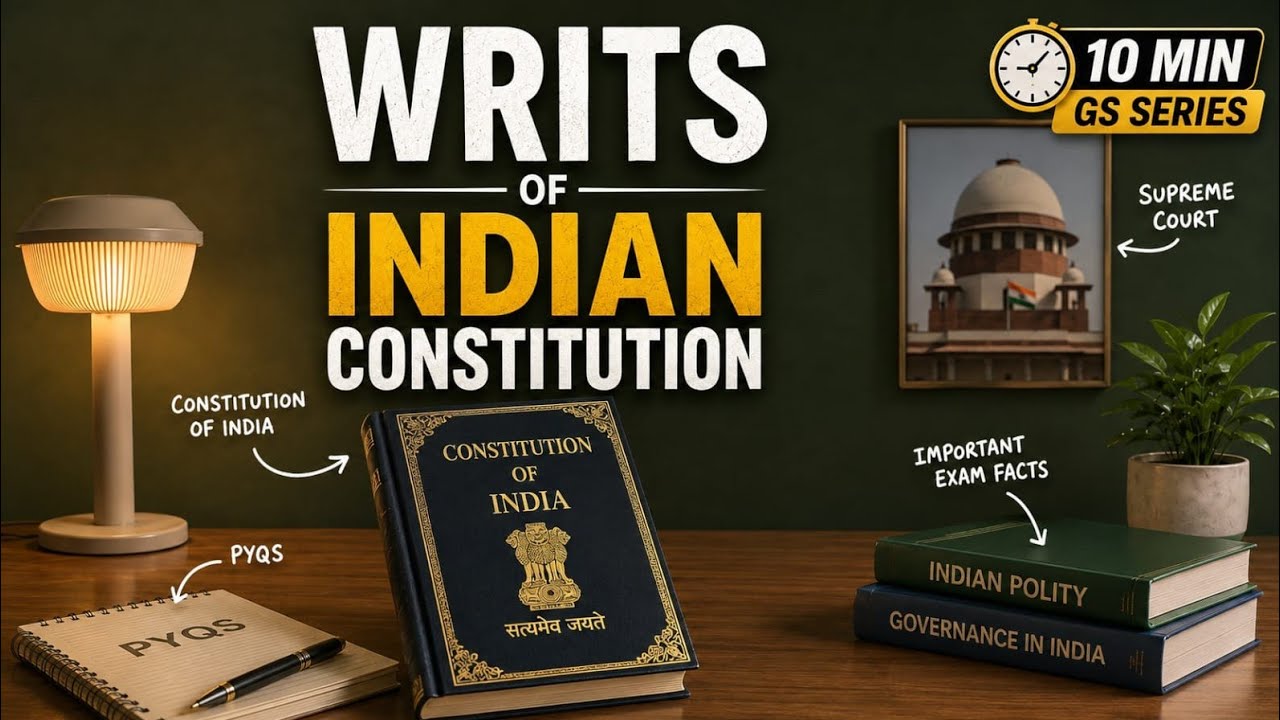 5 Writs of Indian Constitution | 10 MIN GS (Trick + PYQs) | SSC EXAM 2026 #ssc #sscgsonlineclass