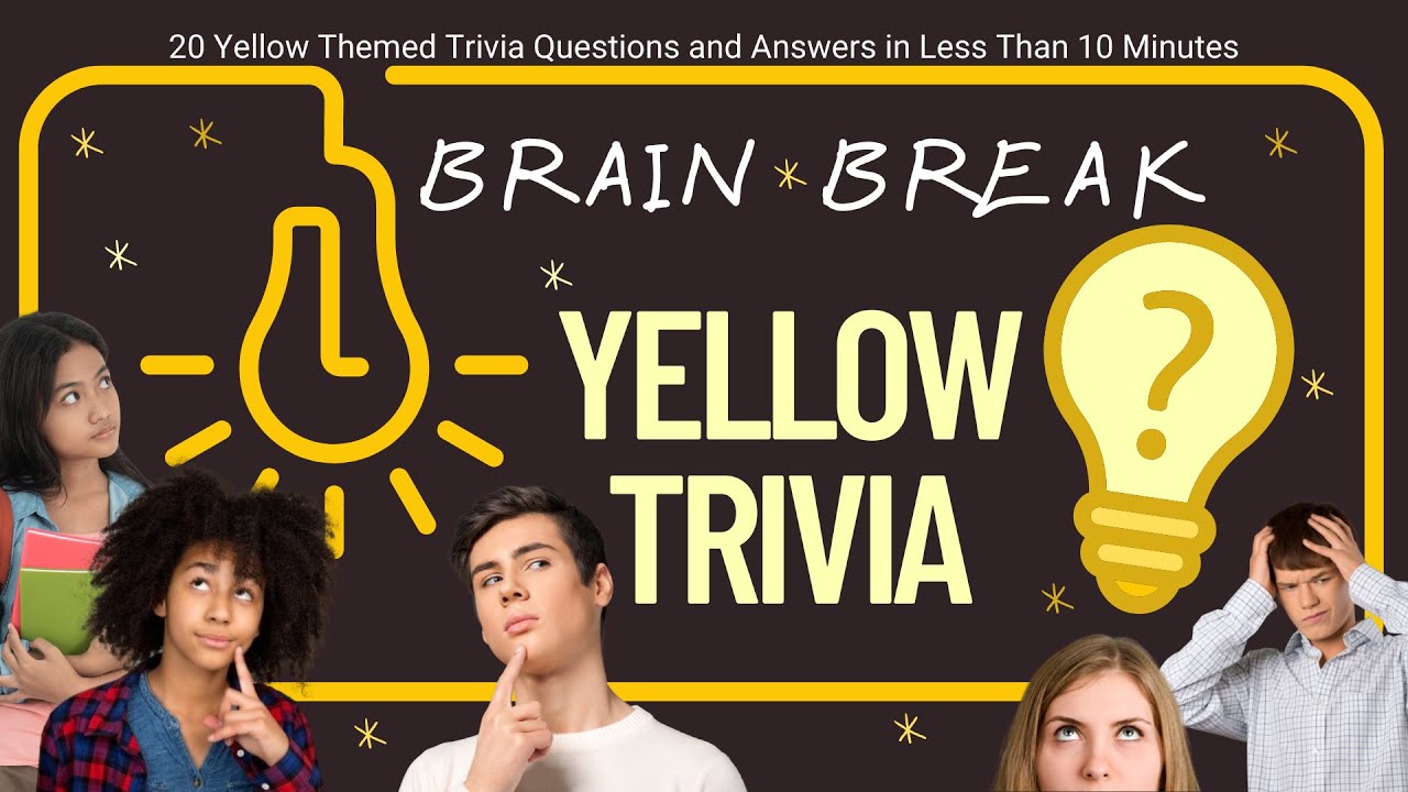 Color Themed Trivia Game (Yellow!) for Fun Friday (In Person or Distance Learning)