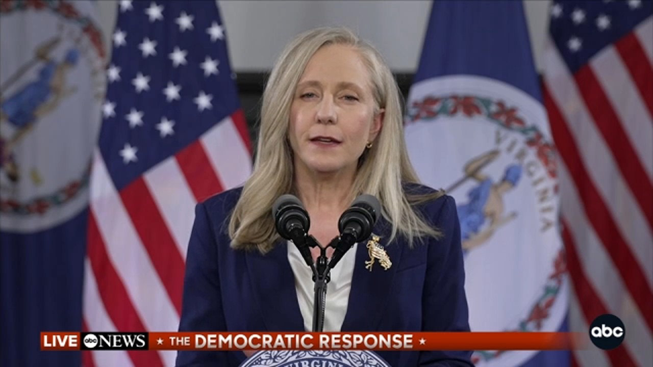 WATCH FULL: Gov. Abigail Spanberger delivers Democratic response to State of the Union Address