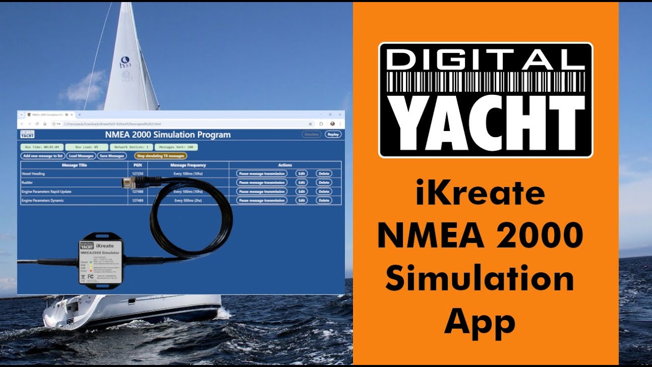 iKreate NMEA 2000 Simulator App - Digital Yacht