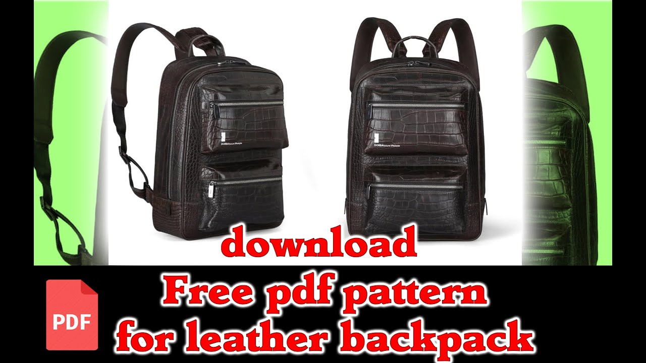 free pdf pattern for leather backpack