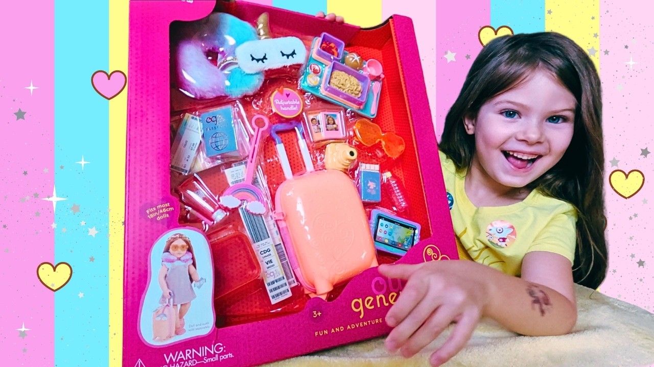 Unboxing and Playing with the Our Generation Over the Rainbow Luggage Accessory Set for 18